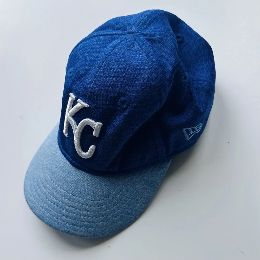 Kansas‎ City Royals New Era Toddler Baseball Caps Hats Game Blue Fitted Lot of 2
